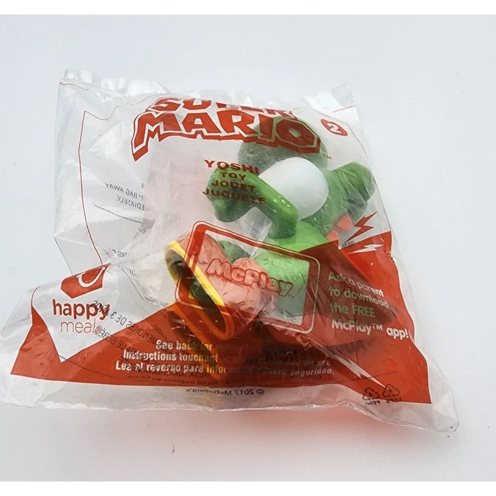 McDonalds Happy‎ Meal Super Mario Bros Nintendo Yoshi Toy #2 Sealed New 2017